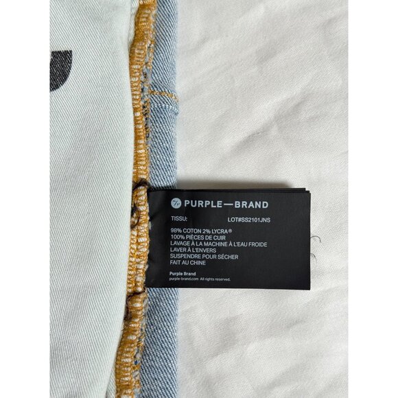 ❌SOLD❌Purple Brand Men's Slim Fit jeans Paint Splatter Distressed Style P001 - Picture 11 of 14